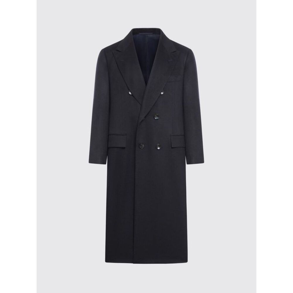 Kiton Coat Men Blue
